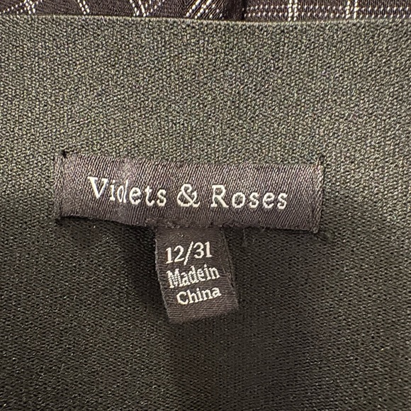 Violets & Roses Ruthy Zipper Detailed Print Bootcut Pant - Picture 6 of 6